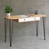 Bàn làm việc có ngăn kéo 120x50cm gỗ cao su chân Hairpin BD68110