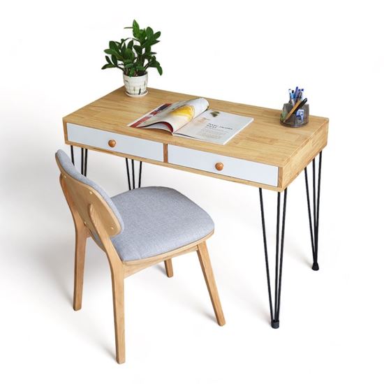 Combo bộ bàn ghế làm việc 120x60cm gỗ cao su CB68189