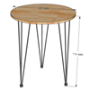 Bàn cafe mặt tròn 60cm gỗ cao su chân sắt Hairpin CFD68190