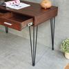 Bàn làm việc có 3 ngăn kéo 120x60cm gỗ cao su chân sắt Hairpin BD68108