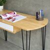 Bàn làm việc có ngăn kéo nhỏ 120x50cm chân sắt Hairpin BD68106