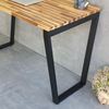 Bàn làm việc 120x60cm gỗ tràm chân sắt lắp ráp hệ Trapeze HBTC048