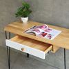 Bàn làm việc có ngăn kéo nhỏ 120x50cm chân sắt Hairpin BD68106