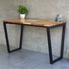 Bàn làm việc 120x60cm gỗ tràm chân sắt lắp ráp hệ Trapeze HBTC048