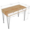 Bàn làm việc nhỏ có ngăn kéo 100x50cm chân sắt Hairpin BD68106