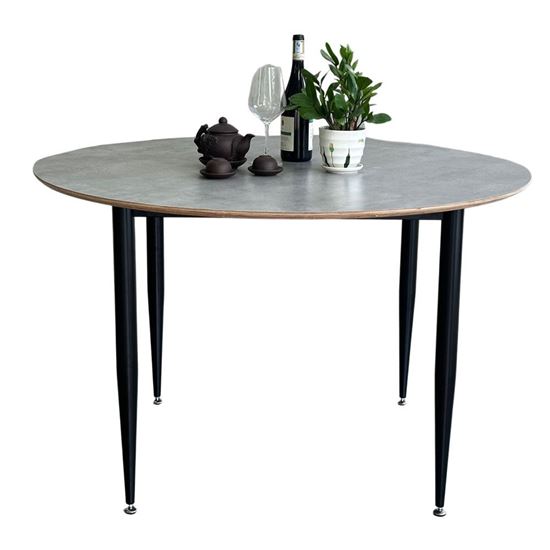 Bàn ăn tròn 120cm gỗ Plywood chân sắt vuốt côn BA68165