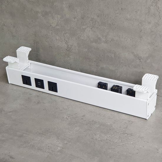 Khay đi dây có ổ cắm điện cho bàn làm việc KHD004