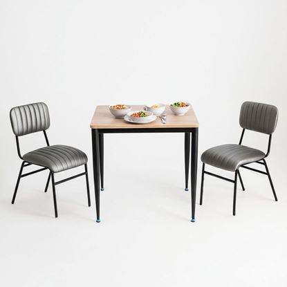 Combo bộ bàn ghế ăn 2 người ngồi gỗ plywood chân sắt CBBA115