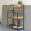 Picture of Kệ để đồ nhà bếp 80x40x120cm gỗ cao su khung sắt KB68040