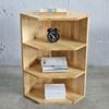 Kệ gỗ để góc tường 3 tầng gỗ cao su KGT68020