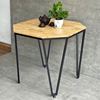 Picture of Bàn cafe hình lục giác 80cm gỗ cao su chân sắt CFD68172