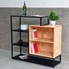 Kệ trang trí phòng khách 110x35x100cm gỗ cao su khung sắt KTB139