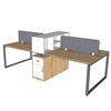 Module cụm bàn làm việc 4 chỗ ngồi chân gác tủ TK104