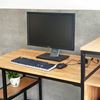 Bàn máy tính liền kệ gỗ cao su khung sắt TK103