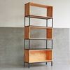 Kệ sách đứng 5 tầng gỗ cao su kết hợp khung sắt KS68204