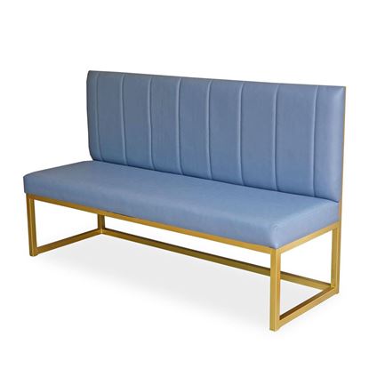 Ghế sofa băng 1m6 bọc nệm simili khung chân sắt SFB68074
