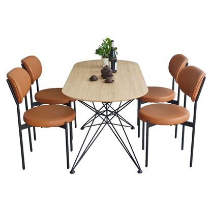 Combo bộ bàn ăn hình Oval 4 ghế ngồi CBBA117