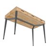 Bàn làm việc có hộc tủ gỗ cao su chân sắt CONE BD68098