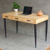 Bàn làm việc có hộc tủ 120x60cm gỗ cao su chân sắt CONE BD68098