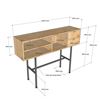 Bàn console 120x30x85cm gỗ cao su chân sắt CST060