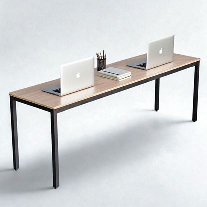 Bàn cụm 2 chỗ 220x60cm gỗ plywood chân sắt hệ UConcept HBUC066