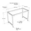 Chân sắt lắp ráp cho bàn 120x60cm hệ URA HCUR001