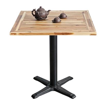 Bàn ngoài trời 70x70cm gỗ tràm chân sắt đúc CFD68258