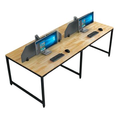 Bàn cụm 4 người 240x120cm gỗ cao su hệ URA HBUR008