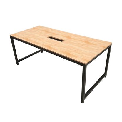 Bàn họp 200x120cm gỗ cao su hệ URA HBUR010