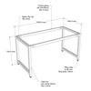 Chân sắt lắp ráp cho bàn 140x70cm hệ URA HCUR006