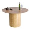 Bàn ăn tròn 120x120cm gỗ plywood chân trụ gỗ BA68222