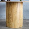 Bàn ăn tròn 120x120cm gỗ plywood chân trụ gỗ BA68222