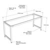 Chân sắt lắp ráp cho bàn 180x60cm hệ URA HCUR005