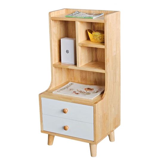 Tủ bên hông giường 43x36x90cm gỗ cao su TDG68057