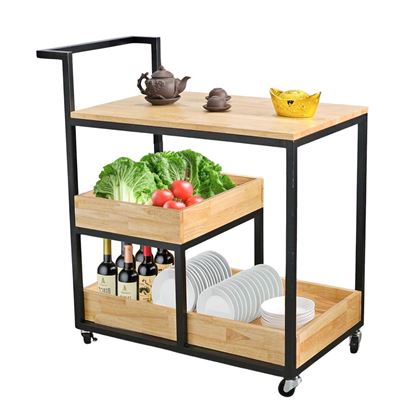 Kệ đẩy di động TORI 3 tầng đa năng có bánh xe KB68060