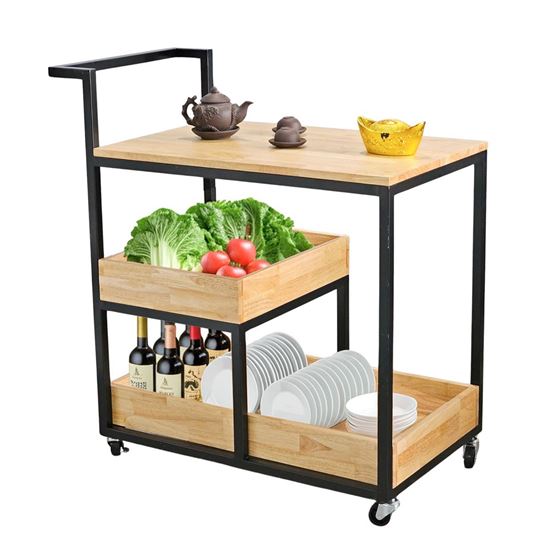 Kệ đẩy di động TORI 3 tầng đa năng có bánh xe KB68060