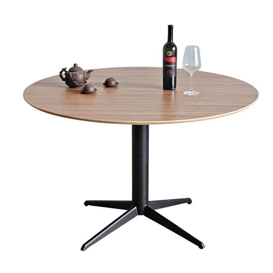 Bàn tròn 120cm gỗ plywood chân sắt BA68224