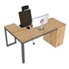 Bàn làm việc chữ L 160x100cm gỗ cao su chân sắt CD68038