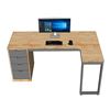Bàn làm việc chữ L 160x100cm gỗ cao su chân sắt CD68038