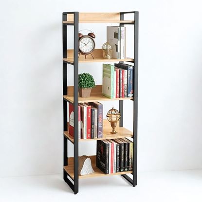 Kệ sách 5 tầng 60x40x160cm gỗ cao su KS68317