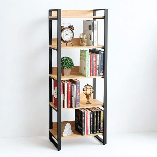 Kệ sách 5 tầng 60x40x160cm gỗ cao su KS68317