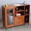 Tủ rượu 120x40x100cm gỗ cao su KR68004