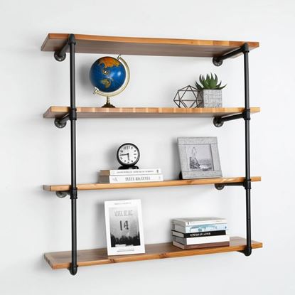 Kệ ống nước treo tường 4 tầng 120x30cm gỗ tràm PPF017