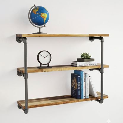 Picture of Kệ ống nước treo tường 3 tầng 100x30cm gỗ tràm PPF018