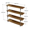 Kệ ống nước treo tường 4 tầng 120x35cm gỗ tràm PPF017