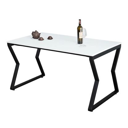 Bàn ăn chữ nhật 140x80cm gỗ cao su chân sắt MConcept BA68225