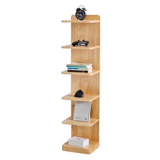 Kệ sách 6 tầng PILOS 30x26x130cm gỗ cao su KS68318