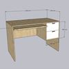Bàn máy tính có ngăn kéo 110x60cm gỗ cao su COD68060