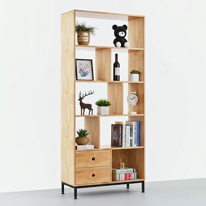 Kệ sách KETA 80x30x180cm gỗ cao su KS68321