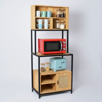 Kệ bếp đa năng 70x40x160cm gỗ cao su KB68061